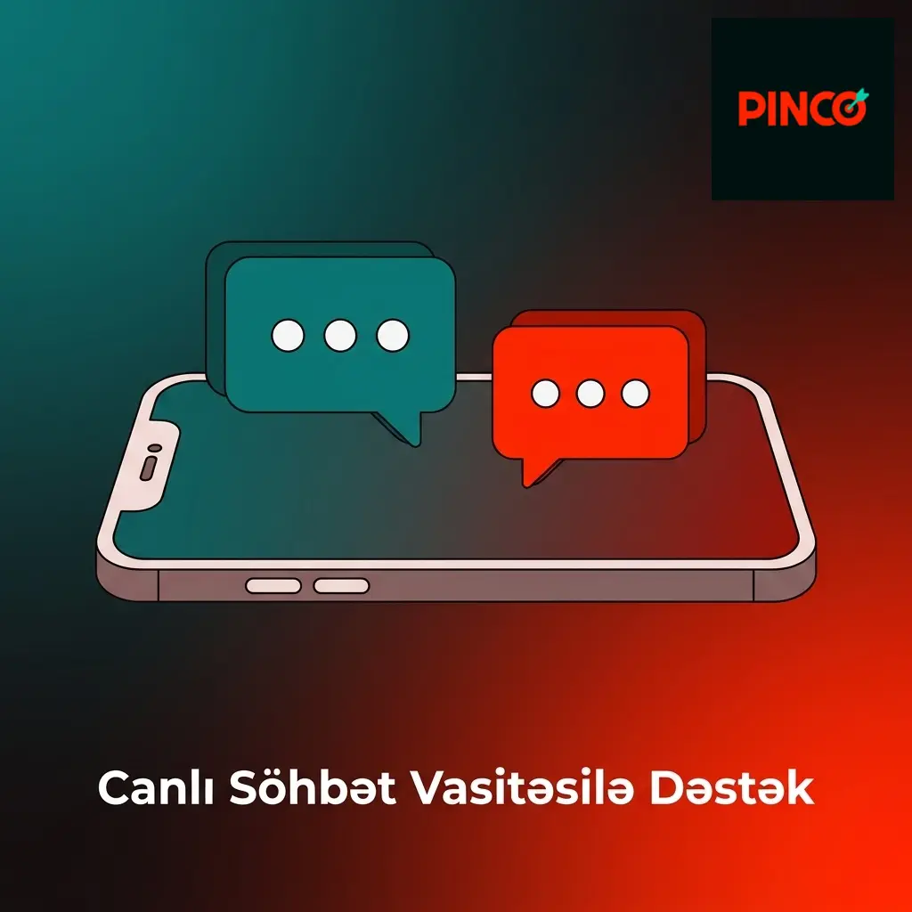 Pinco canlı söhbət dəstəyi – 24/7 ani cavab, hesab və bonus problemlərinin həlli