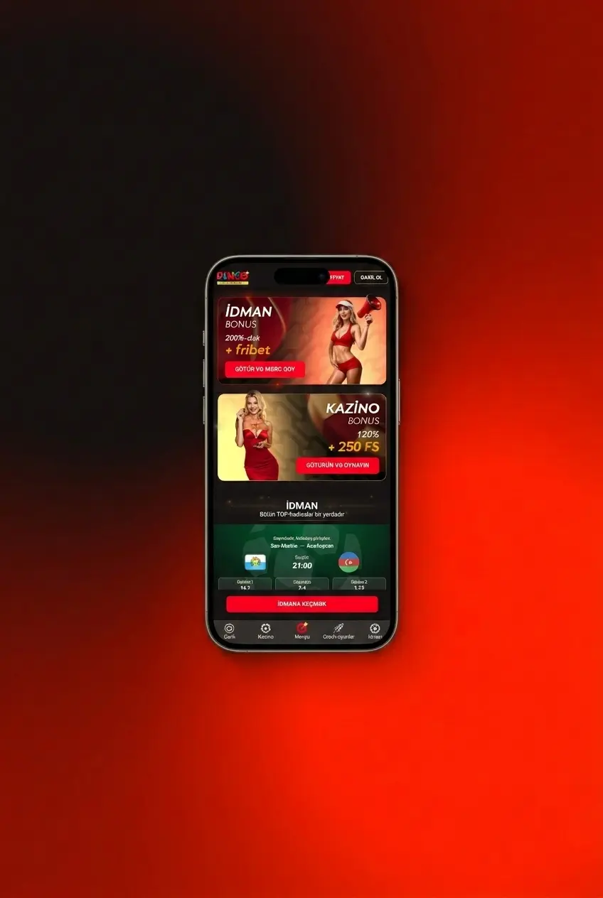 Pinco mobil tətbiqi ilə qeydiyyat addımları - telefon, e-poçt və ya sosial şəbəkə ilə qeydiyyat
